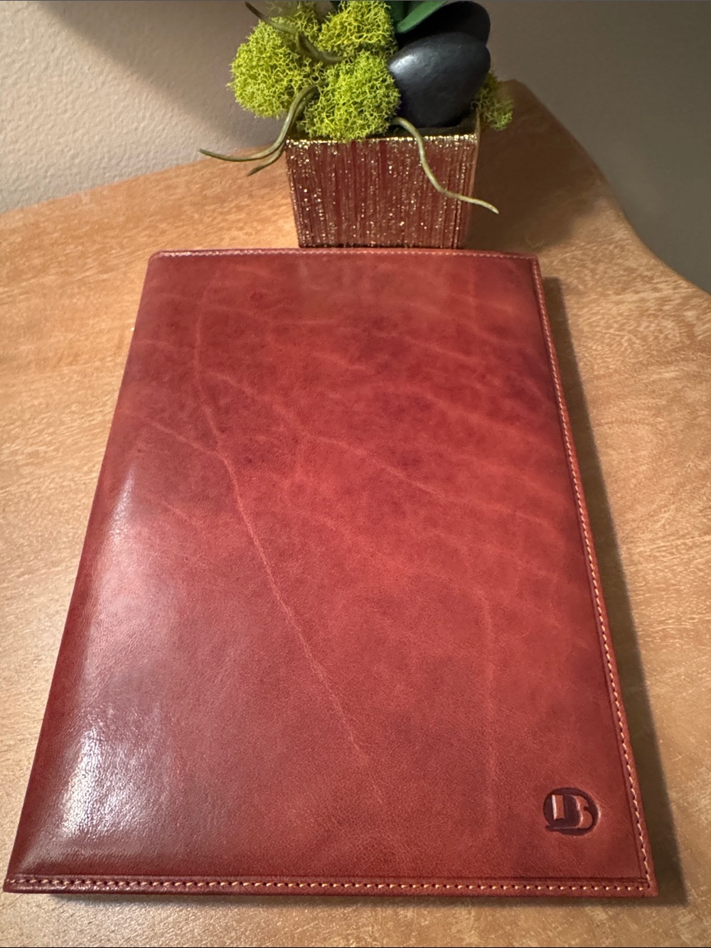 Vintage Italian Leather Notebook and Pad by Rita Botta